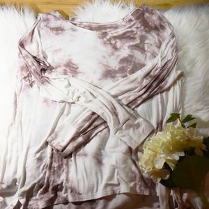 American Eagle White Tie Dye Shirt